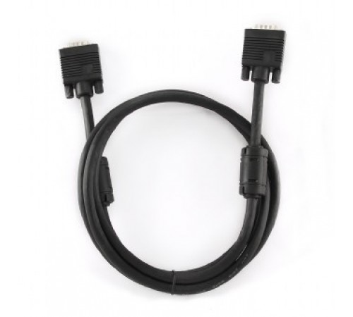 Кабель Cablexpert VGA - VGA (M/M), HD15, з 2-ма фер. кільцями, чорний, 10 м (CC-PPVGA-10M-B) пакет