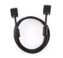 Кабель Cablexpert (CC-PPVGA-6B) VGA-VGA HD15M/HD15M з 2-ма фер. кільцями, подвійний екран, чорний, 1,8м