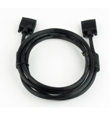 Кабель подовжувач Cablexpert VGA -VGA (M/F), HD15 з 2-ма фер. кільцями, 1.8 м, чорний (CC-PPVGAX-6B)