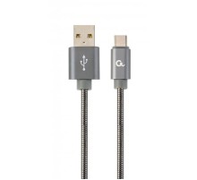 Кабель Cablexpert USB - USB Type-C V 2.0 (M/M), 1 м, сірий (CC-USB2S-AMCM-1M-BG)