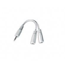 Аудіо-кабель Cablexpert 3.5 мм - 2х3.5 мм (M/F), 0.1 м, White (CCA-415W)