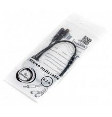 Аудіо-кабель Cablexpert 3.5 мм - 2х3.5 мм (M/F), 0.2 м, чорний (CCA-417M)