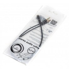 Аудіо-кабель Cablexpert 3.5 мм - 2х3.5 мм (M/F), 0.2 м, чорний (CCA-418M)