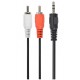 Аудіо-кабель Cablexpert 3.5 мм - 2хRCA (M/M), 2.5 м, Black (CCA-458-2.5M)