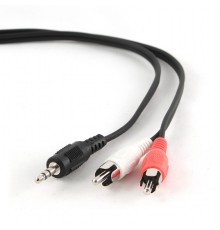 Аудіо-кабель Cablexpert 3.5 мм - 2хRCA (M/M), 5 м, Black (CCA-458-5M)