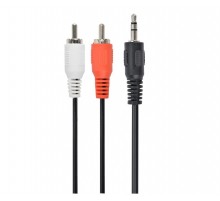 Аудіо-кабель Cablexpert 3.5 мм - 2хRCA (M/M), 0.2 м, Black (CCA-458/0.2)