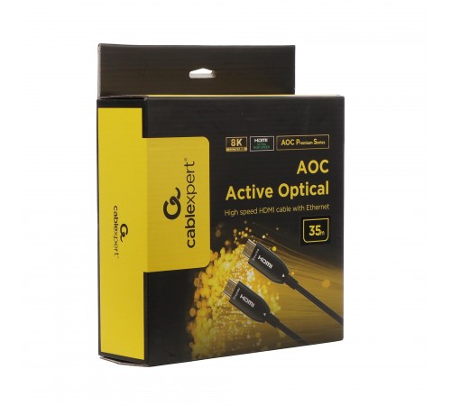 Кабель Cablexpert HDMI - HDMI V 2.1 (M/M), 35 м, Black (CCBP-HDMI8K-AOC-35M-EU)