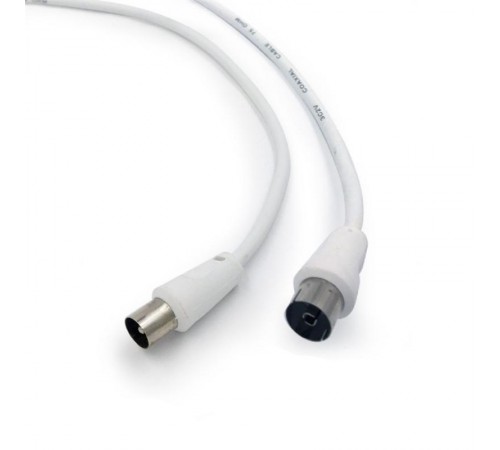 Кабель-подовжувач коаксіальний Cablexpert (CCV-515-W-5M) 75 Ом, White, 5 м