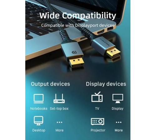 Кабель Cabletime DisplayPort - DisplayPort V 1.4 (M/M), 3 м Black (CD11N)