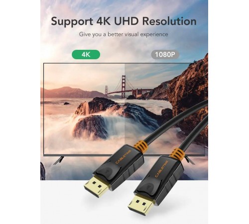Кабель Cabletime DisplayPort - DisplayPort V 1.2 (M/M), 1 м Black (CD21H)