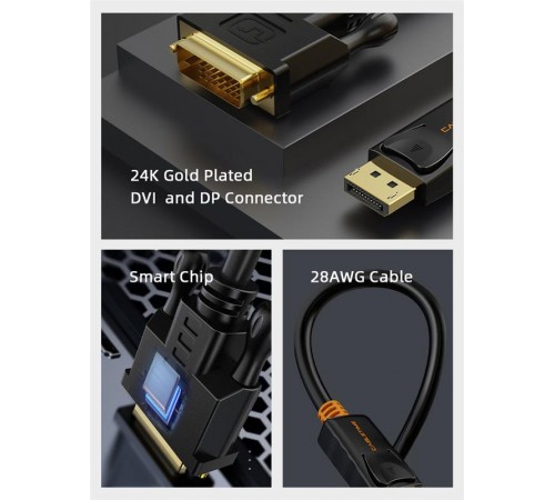 Кабель Cabletime DisplayPort - DVI (M/M), 1.8 м (CD34K)