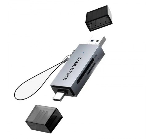 Кардрідер Cabletime USB3.0 A + USB Type-C, SD/TF, 5Gbps (CD40G)