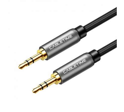 Кабель Cabletime Audio 3.5 мм - 3.5 мм (M/M), 1 м, Black, 3 pin (CF10H)