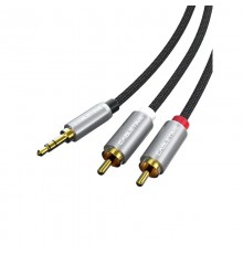 Кабель Cabletime 3.5 мм - 2xRCA (M/M), 1 м, Black (CF13H)