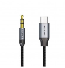 Кабель Cabletime USB Type-C - Audio 3.5 мм (M/M), 1 м, Black (CF16H)