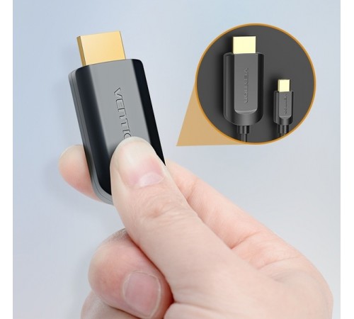 Адаптер-кабель Vention USB Type-C - HDMI (M/M), 2 м, Black (CGUBH)
