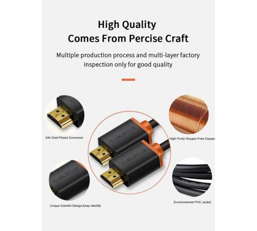 Кабель Cabletime HDMI - HDMI V 2.0 (M/M), 2 м, Black (CH23L)