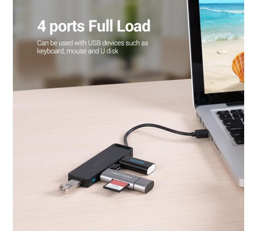 USB-хаб Vention CHLBB 4 ports Black