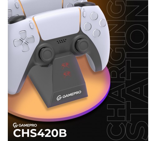 Зарядний пристрій для PS5 GamePro Black (CHS420B) Зарядний пристрій для PS5 GamePro Black (CHS420B)