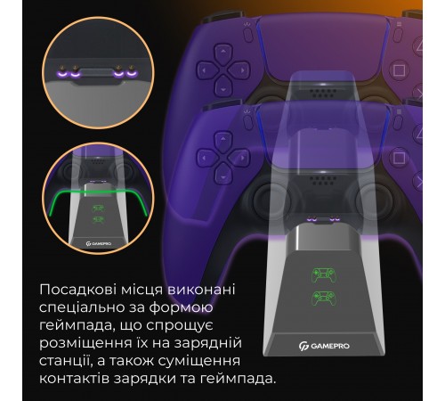 Зарядний пристрій для PS5 GamePro Black (CHS420B) Зарядний пристрій для PS5 GamePro Black (CHS420B)