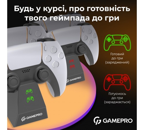 Зарядний пристрій для PS5 GamePro Black (CHS420B) Зарядний пристрій для PS5 GamePro Black (CHS420B)