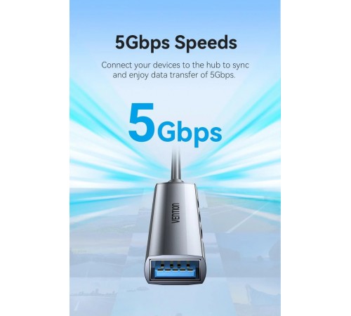 USB-хаб Vention CKPHB 4 ports Grey