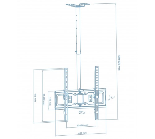 Кронштейн Walfix CM-41B (VESA400х400)