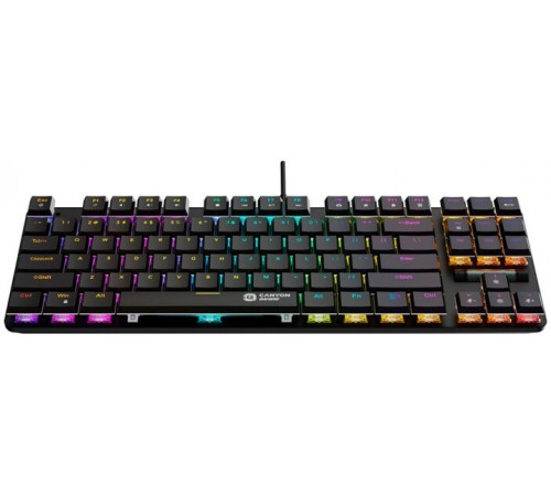 Клавіатура Canyon Cometstrike GK-50 RGB TKL ENG/UKR USB Black (CND-SKB50-US) Клавіатура Canyon Cometstrike GK-50 RGB TKL ENG/UKR USB Black (CND-SKB50-US)