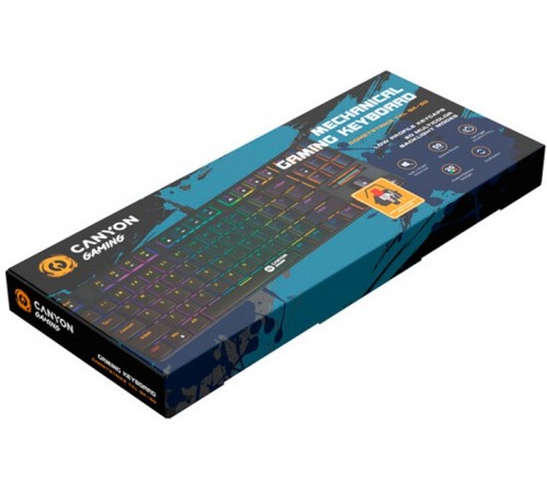 Клавіатура Canyon Cometstrike GK-50 RGB TKL ENG/UKR USB Black (CND-SKB50-US) Клавіатура Canyon Cometstrike GK-50 RGB TKL ENG/UKR USB Black (CND-SKB50-US)