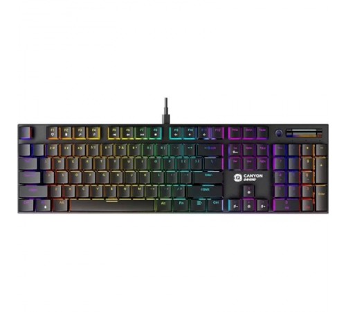Клавіатура Canyon Cometstrike GK-55 RGB ENG/UKR USB Black (CND-SKB55-US) Клавіатура Canyon Cometstrike GK-55 RGB ENG/UKR USB Black (CND-SKB55-US)