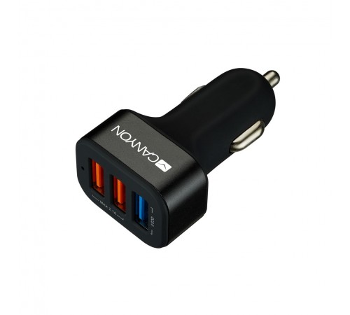 Автомобильний зарядний пристрій Canyon (3USB, 2.1A) Black (CNE-CCA07B) Автомобильний зарядний пристрій Canyon (3USB, 2.1A) Black (CNE-CCA07B)