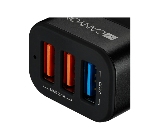 Автомобильний зарядний пристрій Canyon (3USB, 2.1A) Black (CNE-CCA07B) Автомобильний зарядний пристрій Canyon (3USB, 2.1A) Black (CNE-CCA07B)