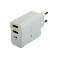 Мережевий зарядний пристрій Canyon (2USB, 2.4A) White (CNE-CHA08W)