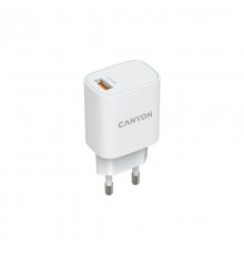 Мережевий зарядний пристрій Canyon H-18-01 (1USB, 3A) QC3.0 White (CNE-CHA18W)