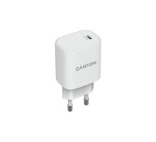 Мережевий зарядний пристрій Canyon H-20-02 (1USB, 3A) PD White (CNE-CHA20W02)