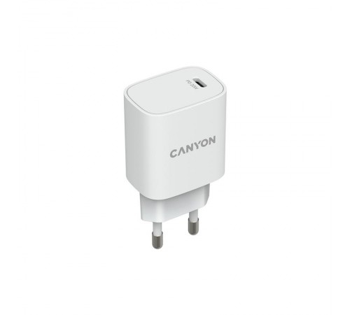 Мережевий зарядний пристрій Canyon H-20-02 (1USB, 3A) PD White (CNE-CHA20W02) Мережевий зарядний пристрій Canyon H-20-02 (1USB, 3A) PD White (CNE-CHA20W02)