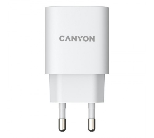 Мережевий зарядний пристрій Canyon H-20-04 (2USB, 3A) PD, QC3.0 White (CNE-CHA20W04) Мережевий зарядний пристрій Canyon H-20-04 (2USB, 3A) PD, QC3.0 White (CNE-CHA20W04)