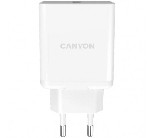 Мережевий зарядний пристрій Canyon H-24 (1USBх3A) QC3.0 White (CNE-CHA24W) Мережевий зарядний пристрій Canyon H-24 (1USBх3A) QC3.0 White (CNE-CHA24W)