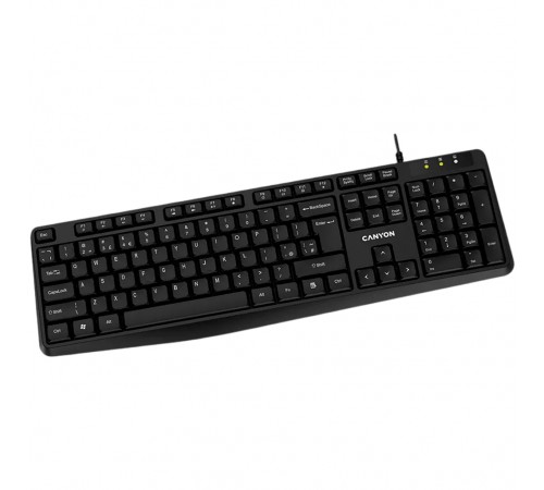 Клавіатура Canyon KB-1 EN Black (CNE-CKEY01) Клавіатура Canyon KB-1 EN Black (CNE-CKEY01)