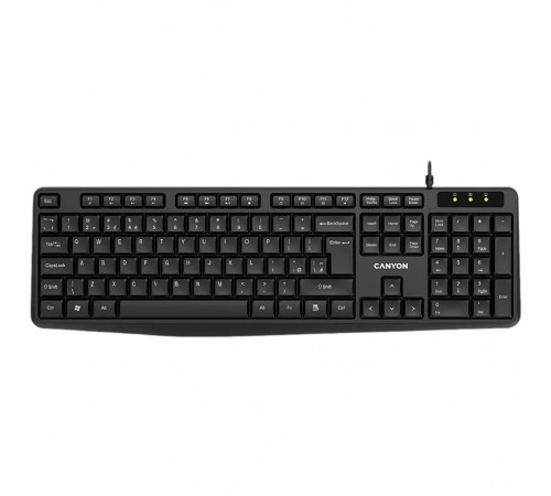 Клавіатура Canyon KB-1 EN Black (CNE-CKEY01) Клавіатура Canyon KB-1 EN Black (CNE-CKEY01)