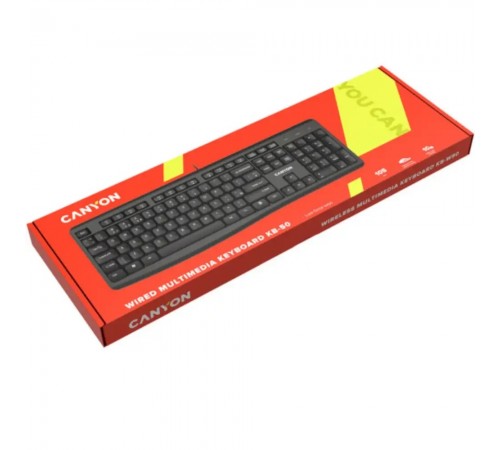 Клавіатура Canyon KB-50 EN Slim Black (CNE-CKEY5)