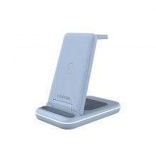 Бездротовий зарядний пристрій Canyon WS-304 15W 2in1 Blue (CNS-WCS304BL)