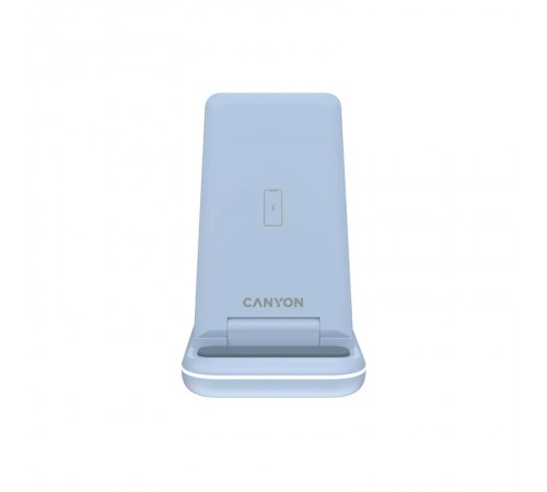 Бездротовий зарядний пристрій Canyon WS-304 15W 2in1 Blue (CNS-WCS304BL) Бездротовий зарядний пристрій Canyon WS-304 15W 2in1 Blue (CNS-WCS304BL)