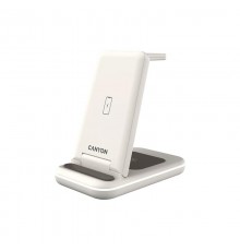 Бездротовий зарядний пристрій Canyon WS-304 15W 2in1 Cosmic Latte (CNS-WCS304CL)