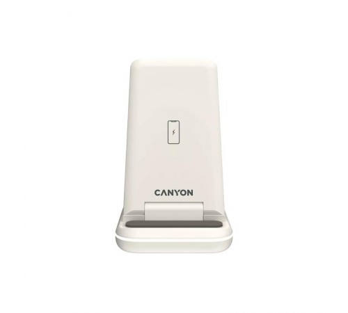 Бездротовий зарядний пристрій Canyon WS-304 15W 2in1 Cosmic Latte (CNS-WCS304CL) Бездротовий зарядний пристрій Canyon WS-304 15W 2in1 Cosmic Latte (CNS-WCS304CL)