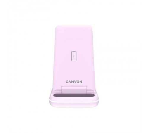 Бездротовий зарядний пристрій Canyon WS-304 15W 2in1 Iced Pink (CNS-WCS304IP) Бездротовий зарядний пристрій Canyon WS-304 15W 2in1 Iced Pink (CNS-WCS304IP)