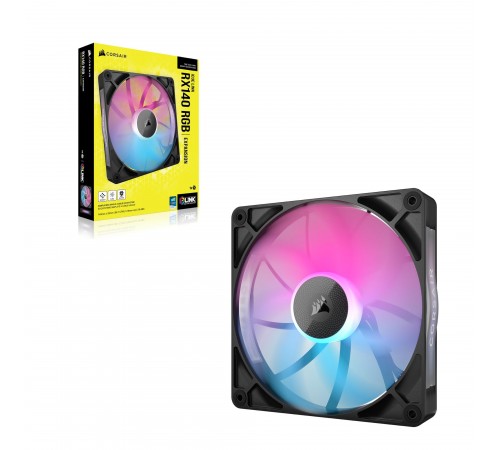 Вентилятор Corsair iCUE Link RX140 RGB PWM (CO-9051019-WW) Вентилятор Corsair iCUE Link RX140 RGB PWM (CO-9051019-WW)