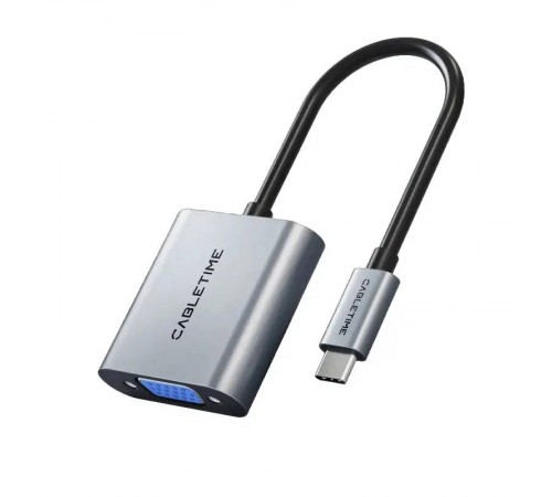 Перехідник Cabletime VGA - USB Type-C (F/M), 0.2 м (CP17A)