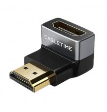 Перехідник Cabletime HDMI - HDMI (F/M), 0.1 м (CP41G)