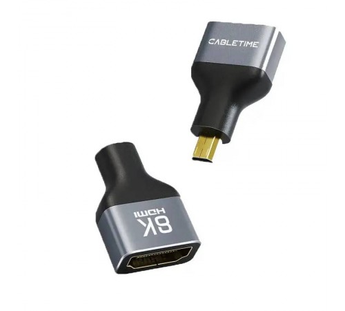 Перехідник Cabletime micro HDMI - HDMI (F/M), 0.1 м (CP46G)